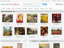 Tablet Screenshot of canvasprintshere.com